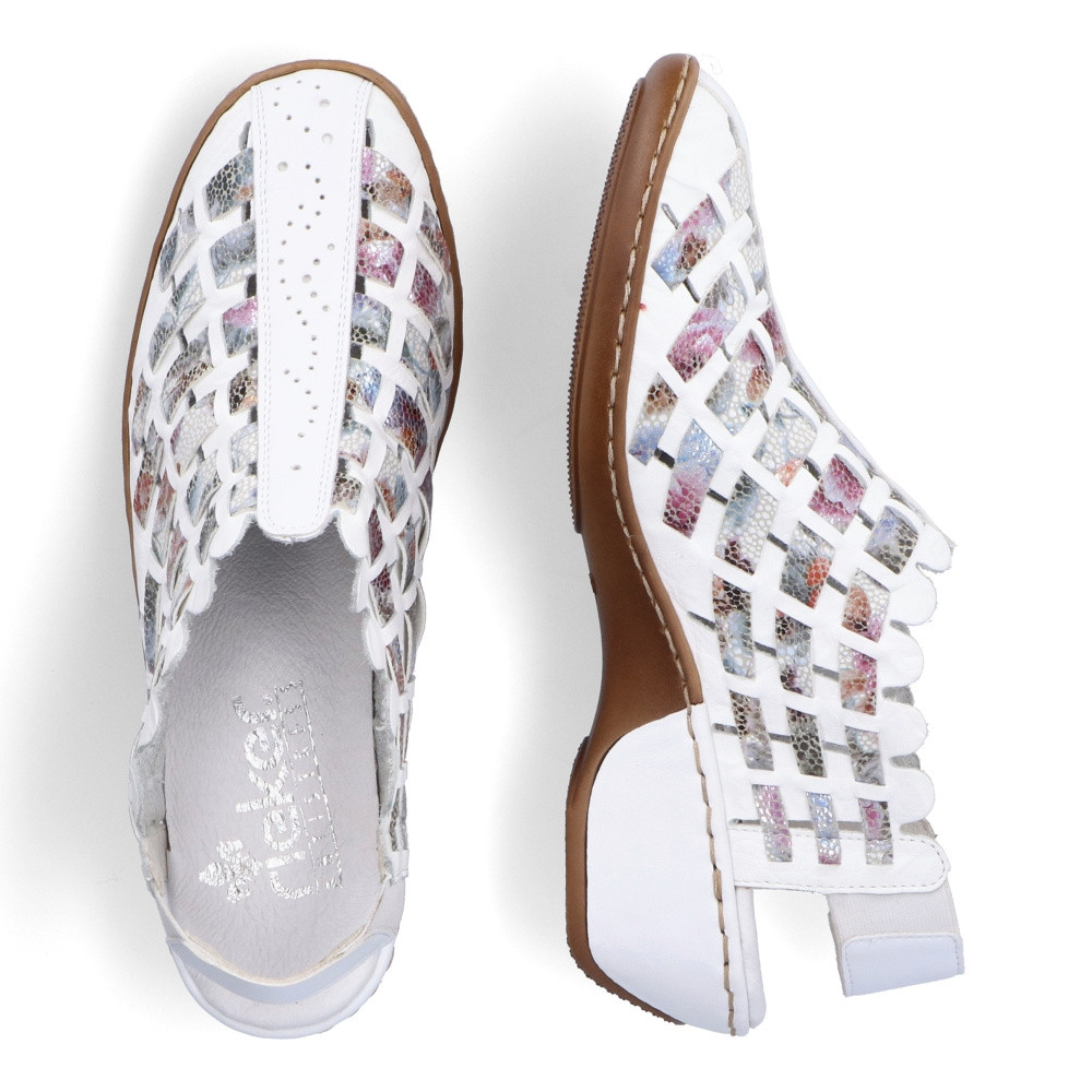 detail Dámske sandále RIEKER 47156-82 biela S3