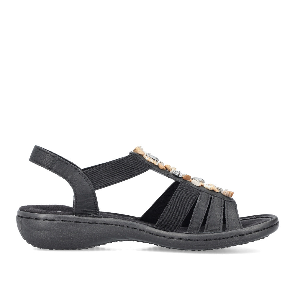 detail Dámské sandály RIEKER 60869-00 černá S3