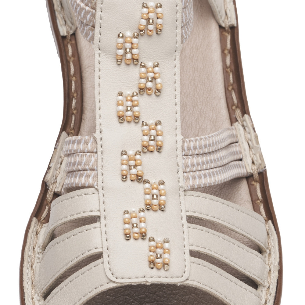 detail Dámské sandály RIEKER 62855-60 béžová S4