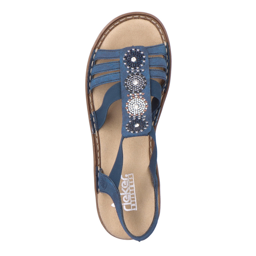 detail Dámské sandály RIEKER 628G9-16 modrá S6