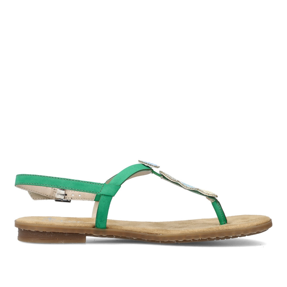 detail Dámské sandály RIEKER 64211-52 zelená S3