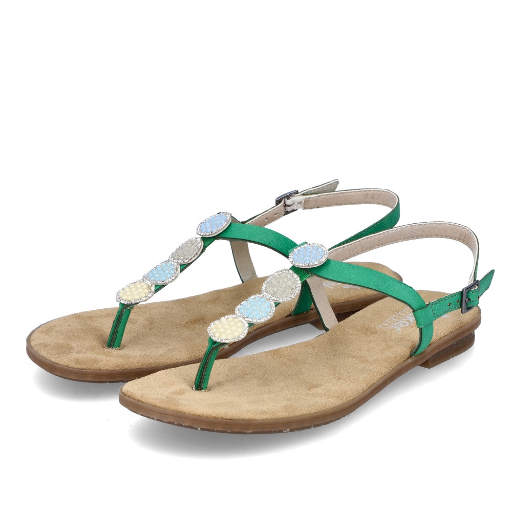 detail Dámské sandály RIEKER 64211-52 zelená S3