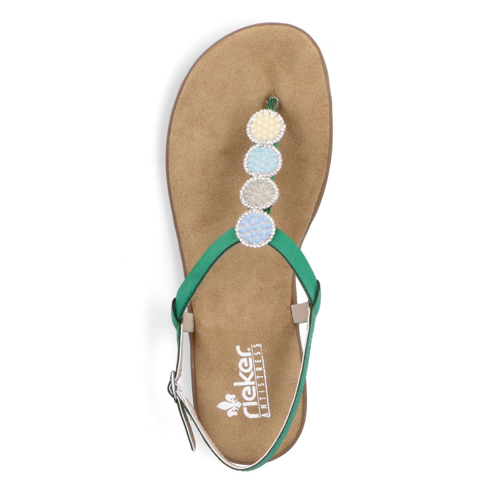 detail Dámské sandály RIEKER 64211-52 zelená S3