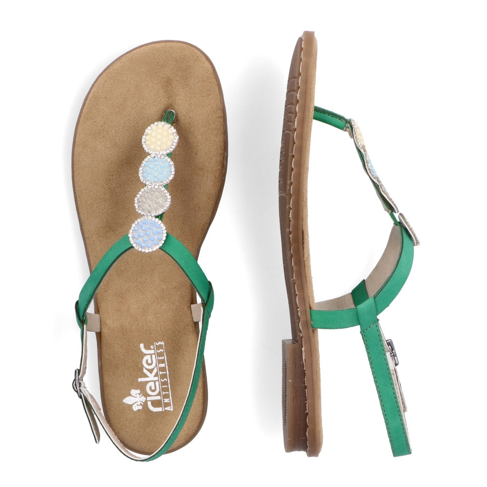 detail Dámské sandály RIEKER 64211-52 zelená S3
