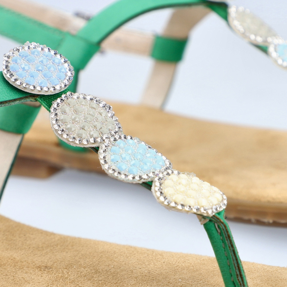 detail Dámské sandály RIEKER 64211-52 zelená S3