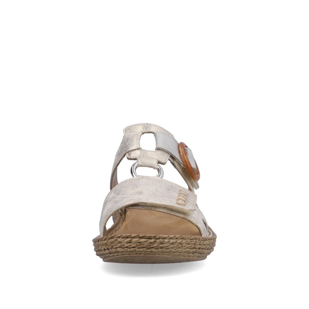 detail Dámské nazouváky RIEKER 658N4-60 zlatá S3