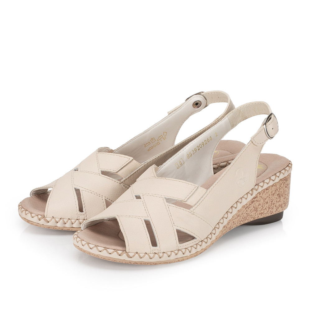detail Dámské sandály RIEKER 66189-60 béžová S6