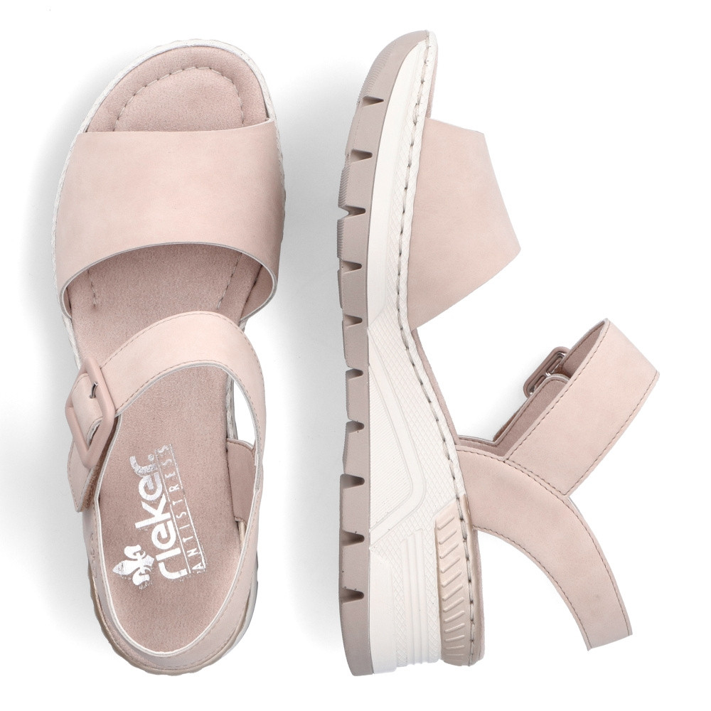 detail Dámské sandály RIEKER 66466-60 béžová S4