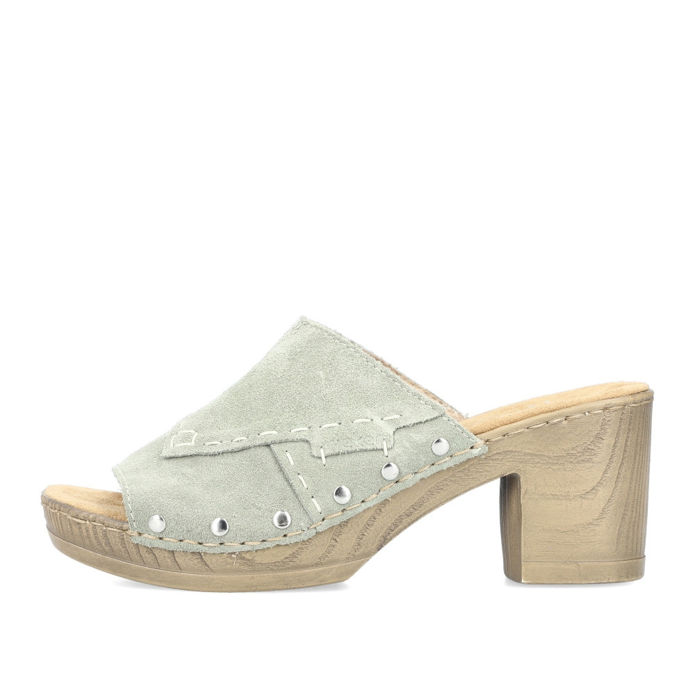 detail Dámské nazouváky RIEKER RIE-10202439-S3 zelená