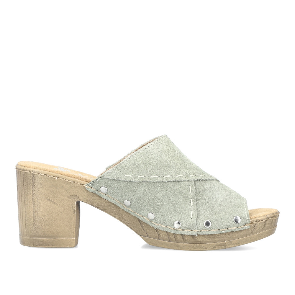 detail Dámské nazouváky RIEKER RIE-10202439-S3 zelená