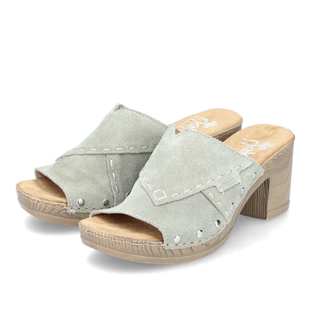 detail Dámské nazouváky RIEKER RIE-10202439-S3 zelená