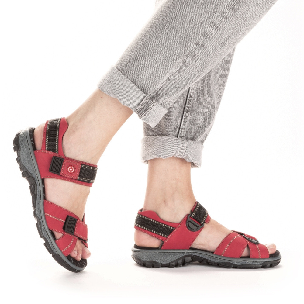 detail Dámské sandály RIEKER RIE-10202470-S3 červená