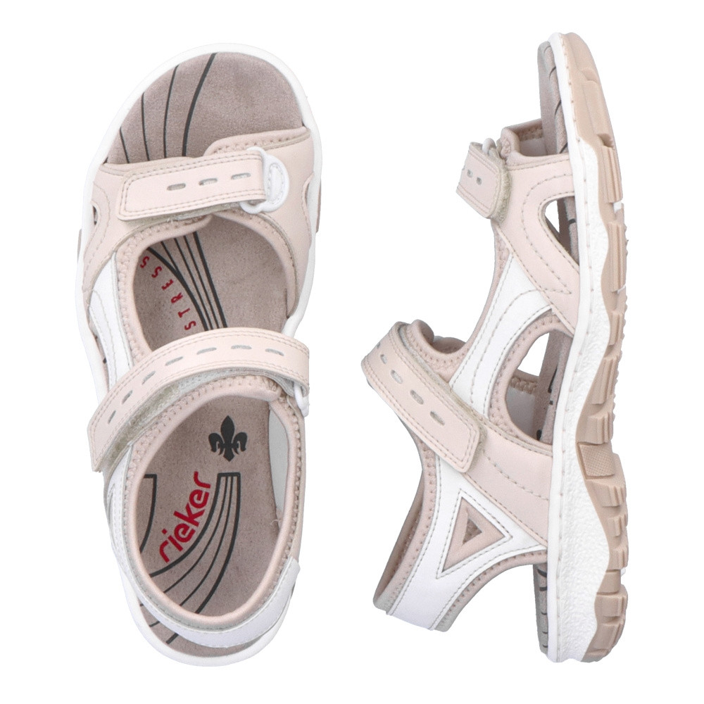 detail Dámské sandály RIEKER 68866-62 béžová S5
