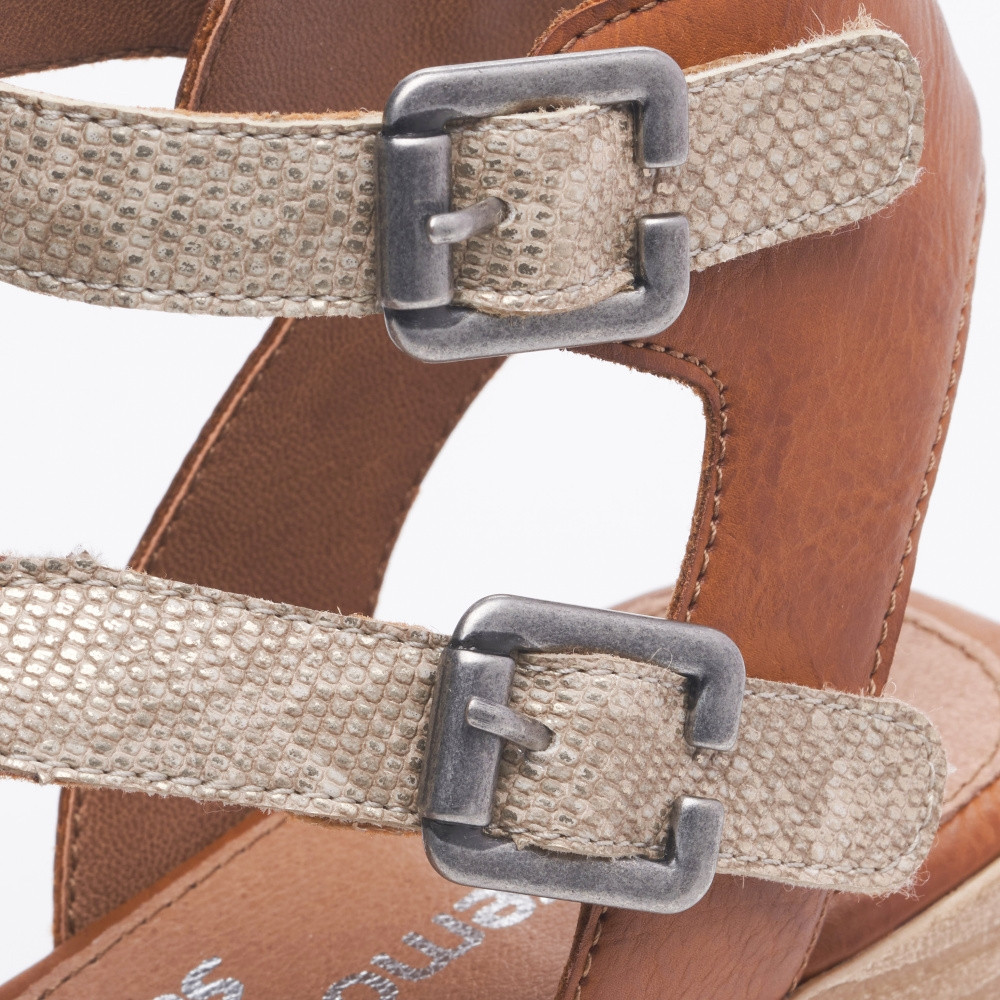 detail Dámské sandály REMONTE D3052-24 hnědá S3