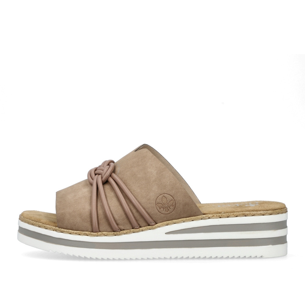 detail Dámské nazouváky RIEKER V0297-62 béžová S4