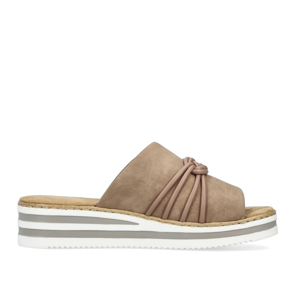 detail Dámské nazouváky RIEKER V0297-62 béžová S4