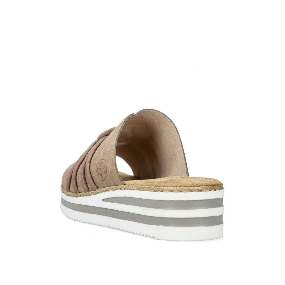 detail Dámské nazouváky RIEKER V0297-62 béžová S4