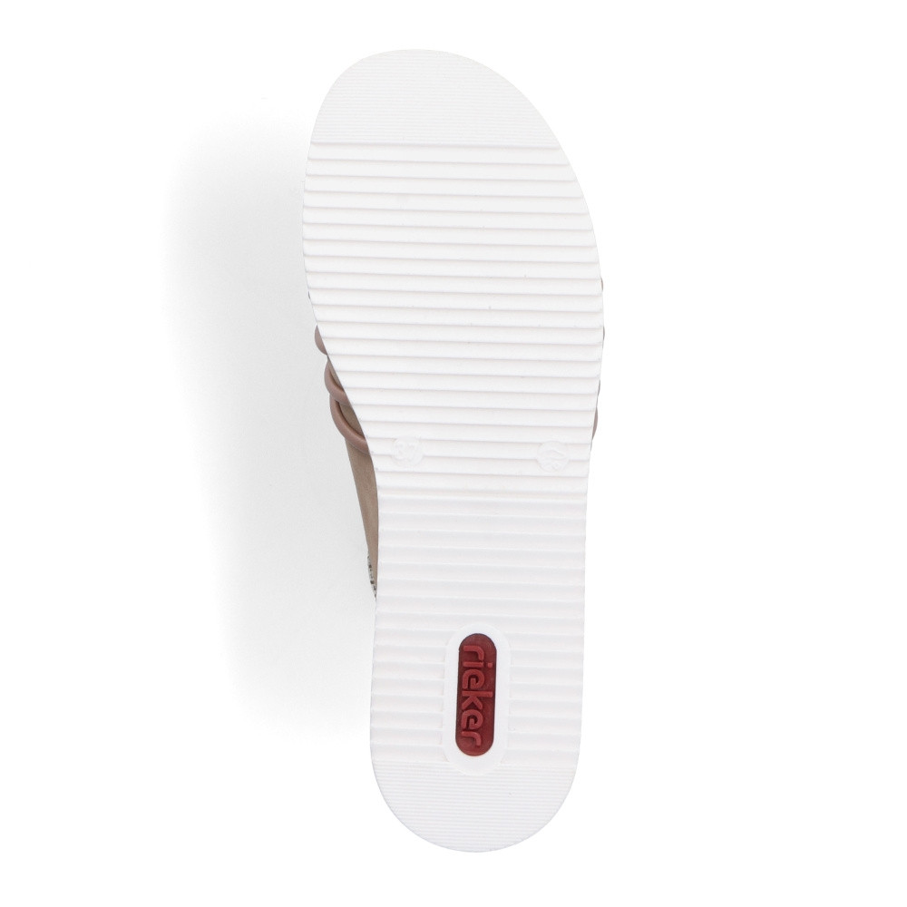 detail Dámské nazouváky RIEKER V0297-62 béžová S4