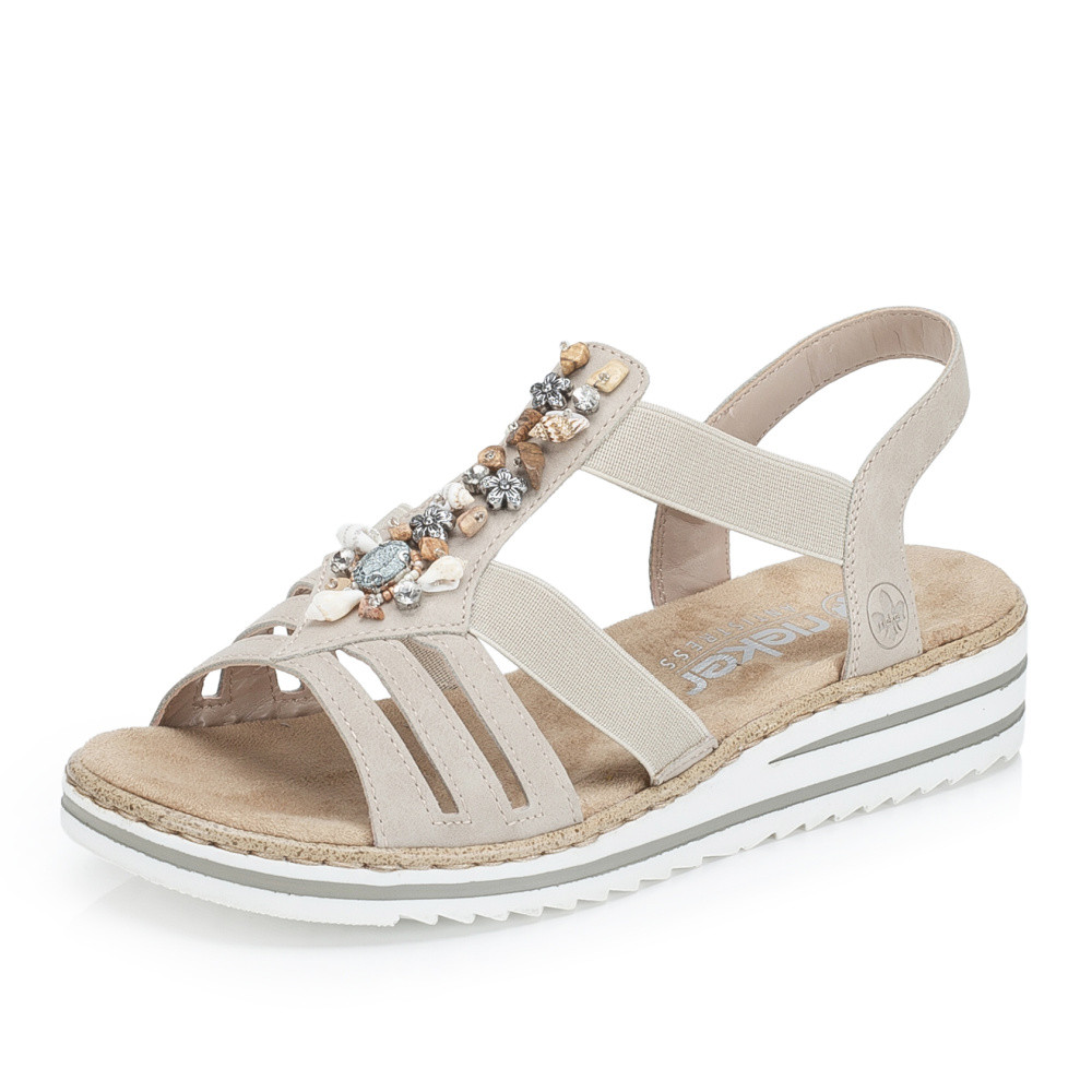 detail Dámské sandály RIEKER V0649-62 béžová S6