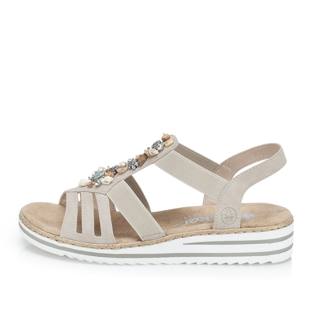 detail Dámské sandály RIEKER V0649-62 béžová S6