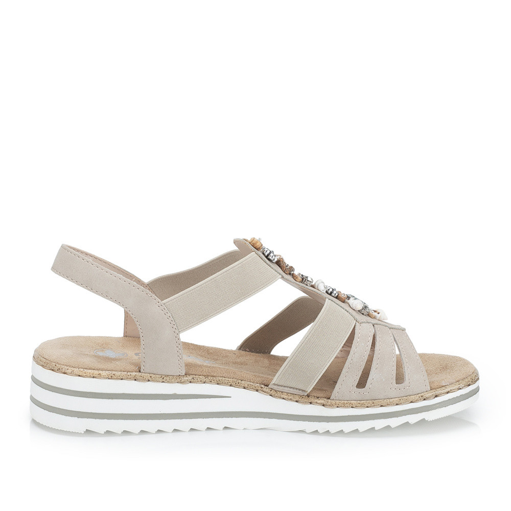 detail Dámské sandály RIEKER V0649-62 béžová S6