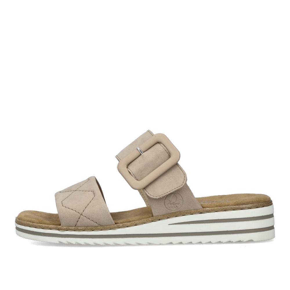 detail Dámské nazouváky RIEKER V0694-62 béžová S3