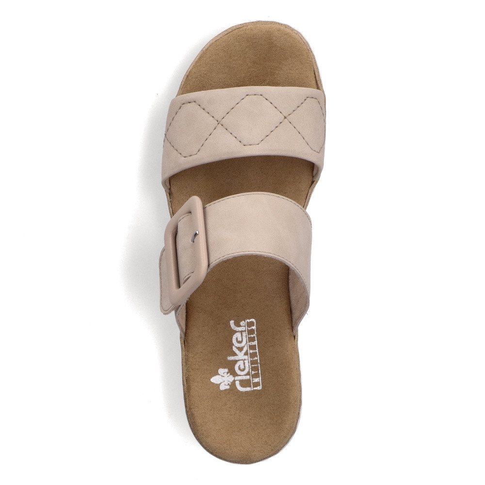 detail Dámské nazouváky RIEKER V0694-62 béžová S3