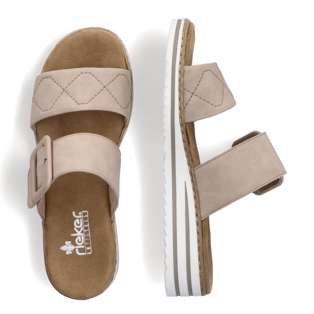 detail Dámské nazouváky RIEKER V0694-62 béžová S3