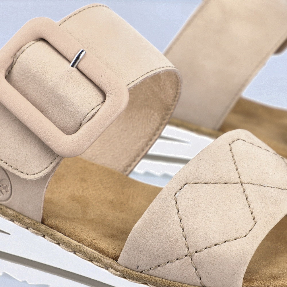 detail Dámské nazouváky RIEKER V0694-62 béžová S3