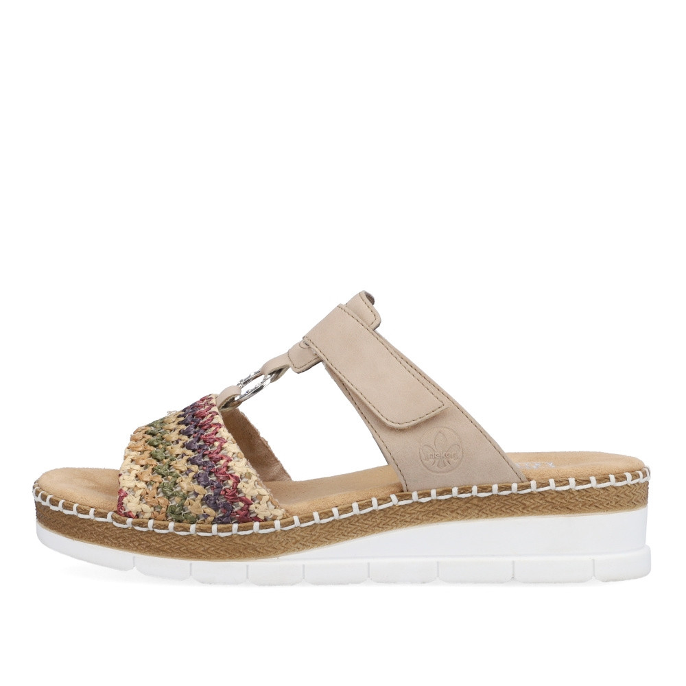 detail Dámské nazouváky RIEKER V1243-90 béžová S4