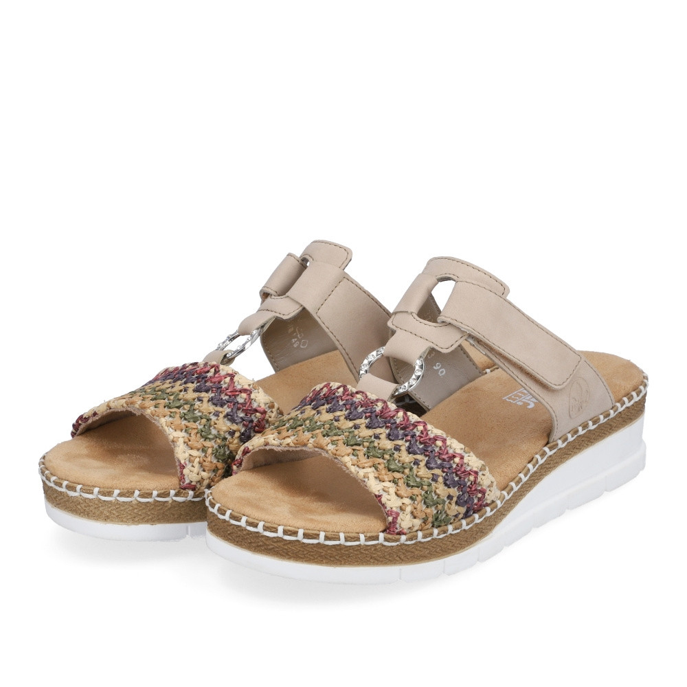 detail Dámské nazouváky RIEKER V1243-90 béžová S4