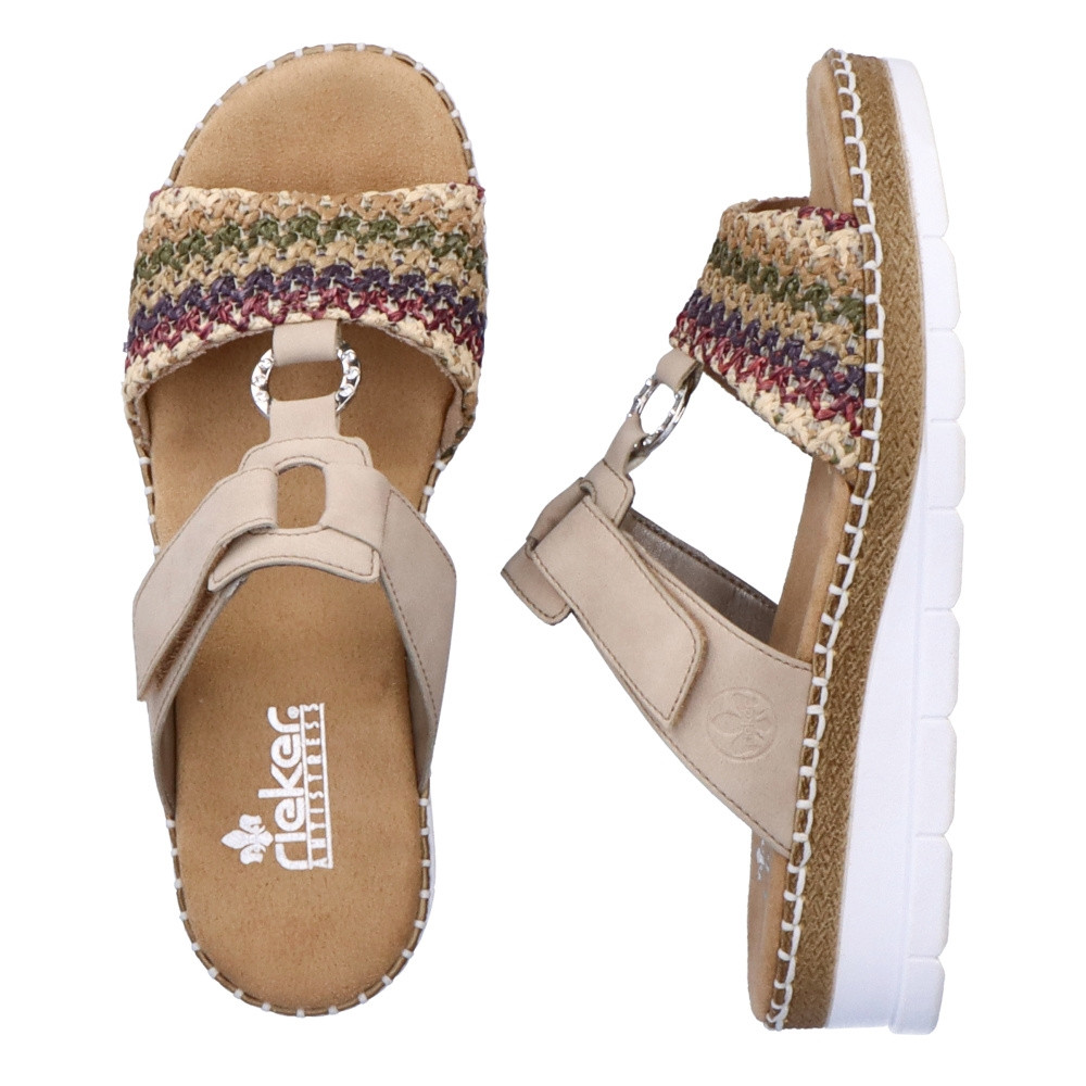 detail Dámské nazouváky RIEKER V1243-90 béžová S4