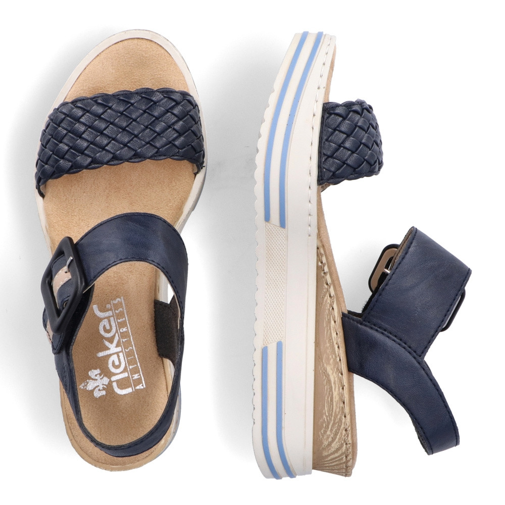 detail Dámské sandály RIEKER V1678-14 modrá S3