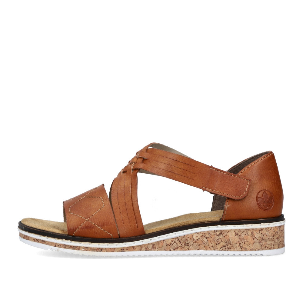 detail Dámske sandále RIEKER V3643-24 hnedá S3