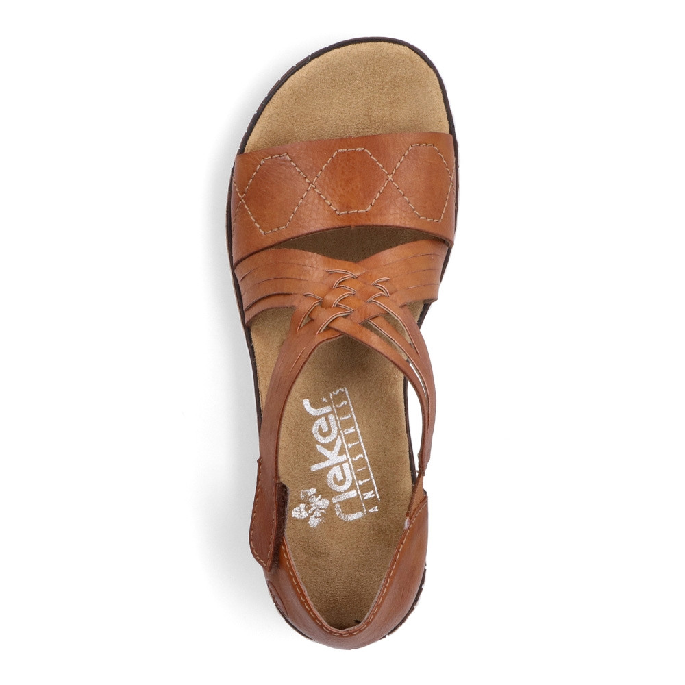 detail Dámske sandále RIEKER V3643-24 hnedá S3