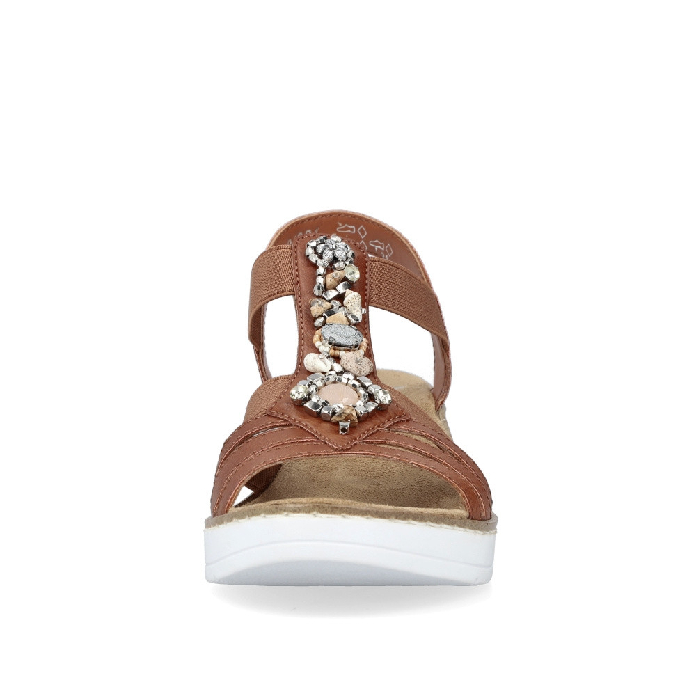 detail Dámské sandály RIEKER RIE-10202524-S3 hnědá