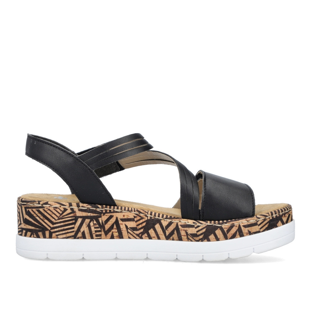 detail Dámské sandály RIEKER V3964-01 černá S4