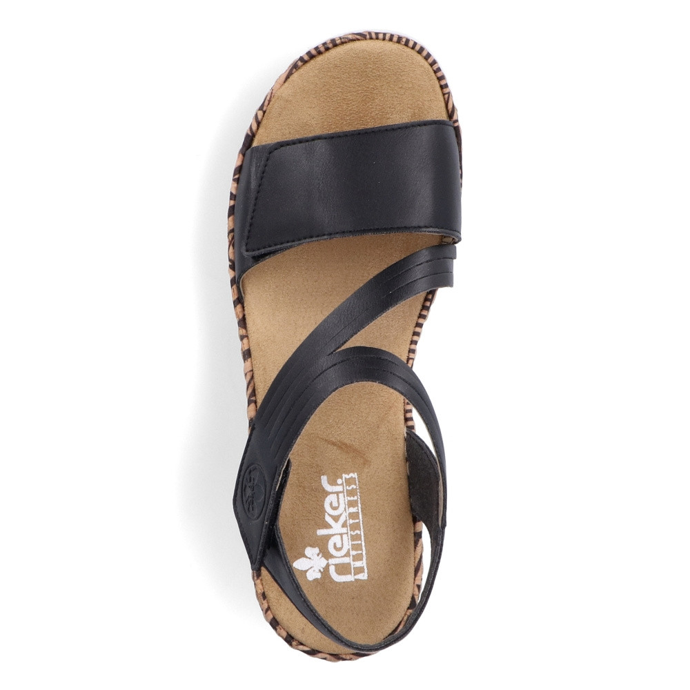 detail Dámské sandály RIEKER V3964-01 černá S4