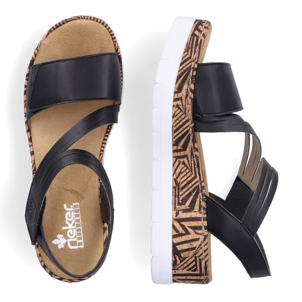 detail Dámské sandály RIEKER V3964-01 černá S4