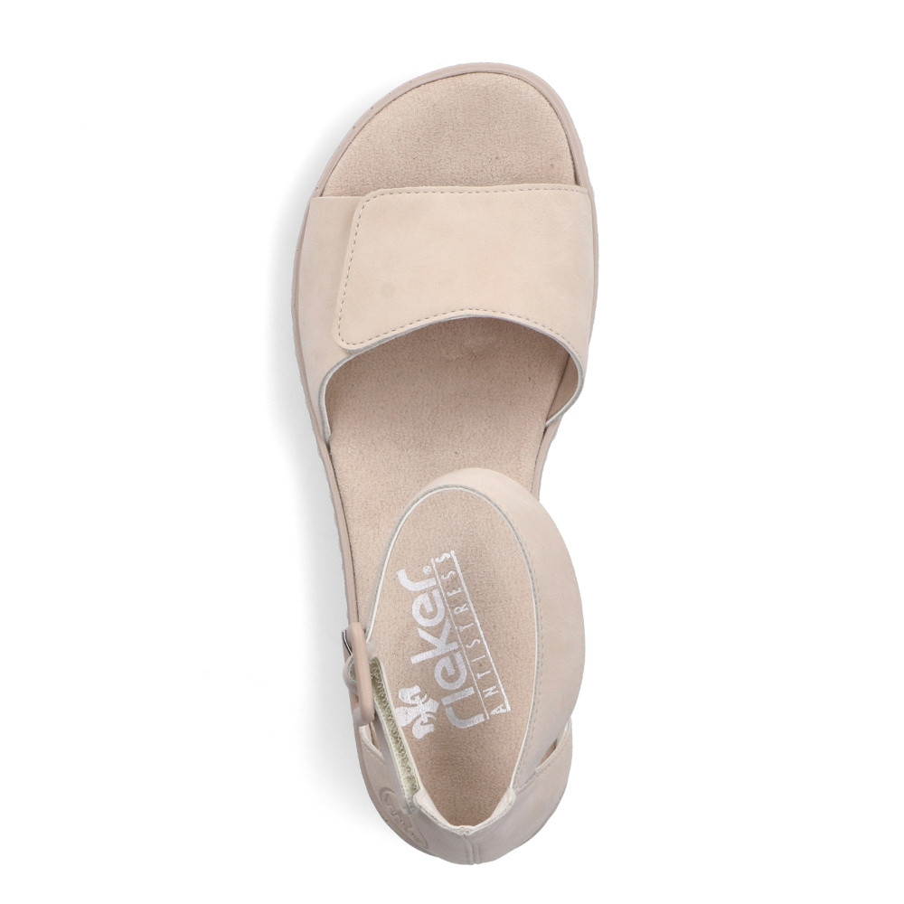 detail Dámské sandály RIEKER V4653-60 béžová S3