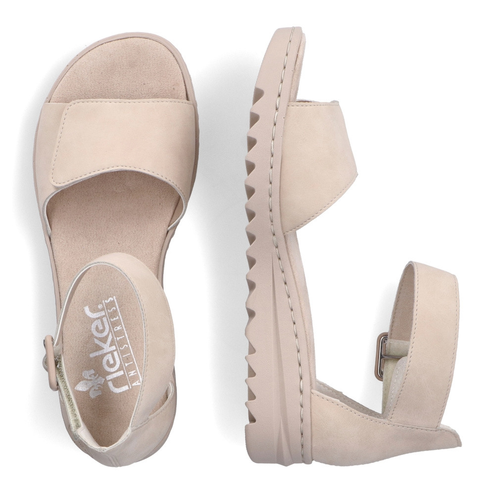 detail Dámské sandály RIEKER V4653-60 béžová S3