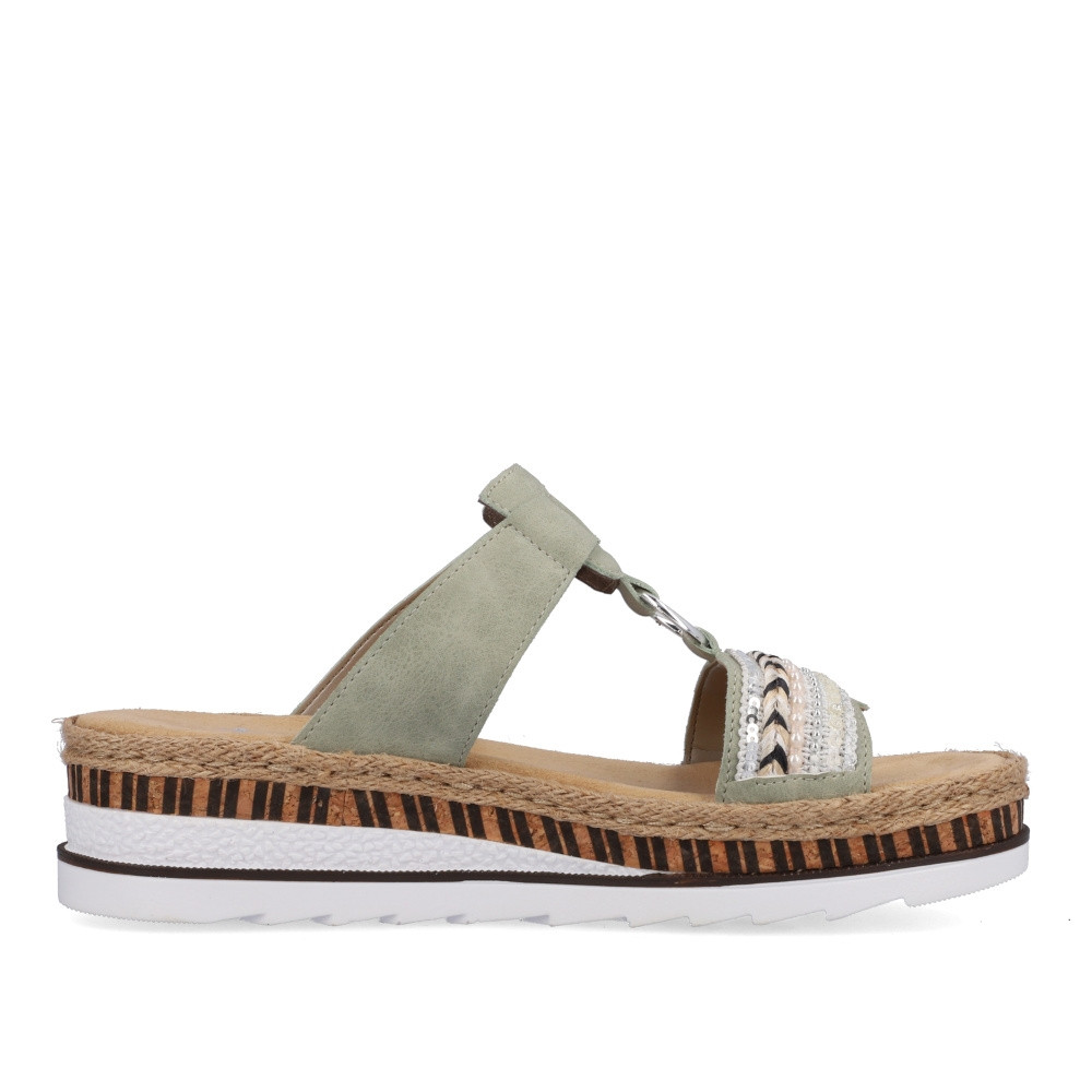 detail Dámské nazouváky RIEKER V79M6-52 zelená S5