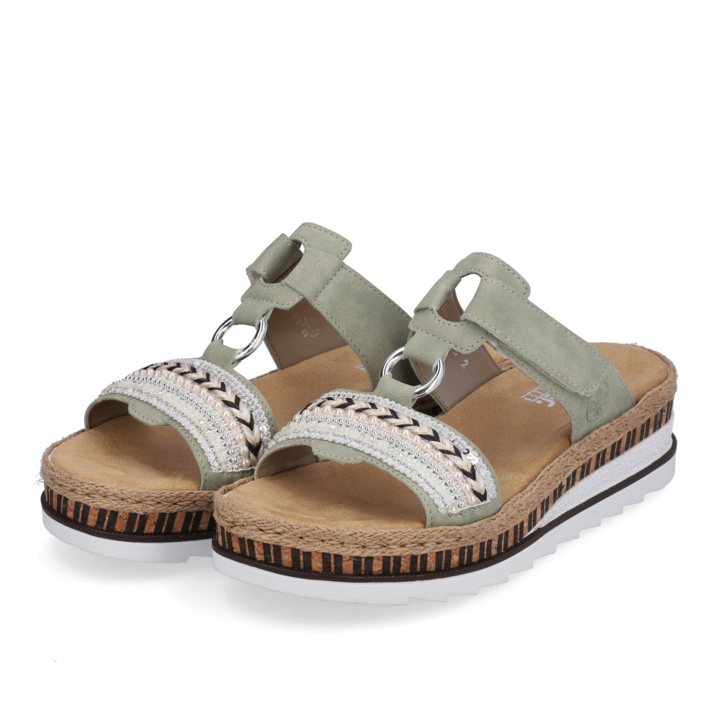 detail Dámské nazouváky RIEKER V79M6-52 zelená S5