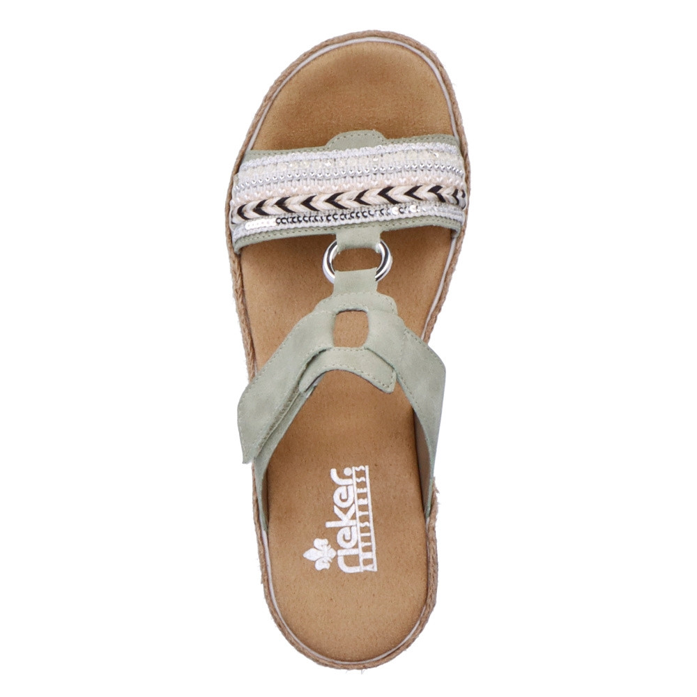 detail Dámské nazouváky RIEKER V79M6-52 zelená S5