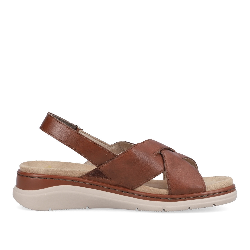 detail Dámské sandály RIEKER V9252-24 hnědá S3