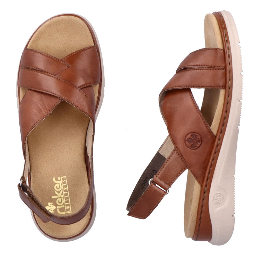 detail Dámské sandály RIEKER V9252-24 hnědá S3