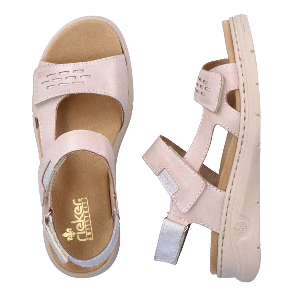 detail Dámské sandály RIEKER V9255-62 béžová S3