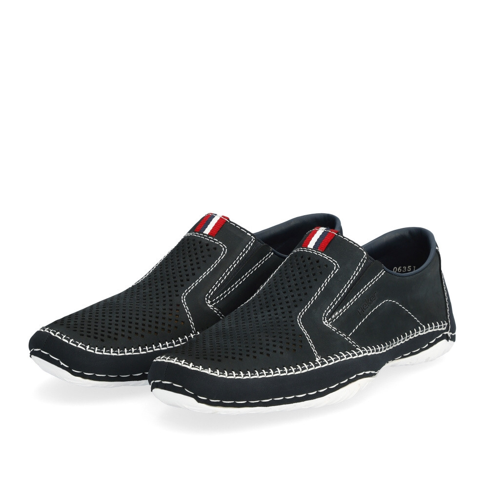 detail Pánské mokasíny RIEKER 06351-14 modrá S4