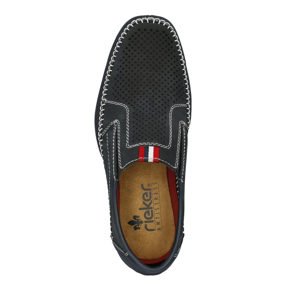 detail Pánské mokasíny RIEKER 06351-14 modrá S4