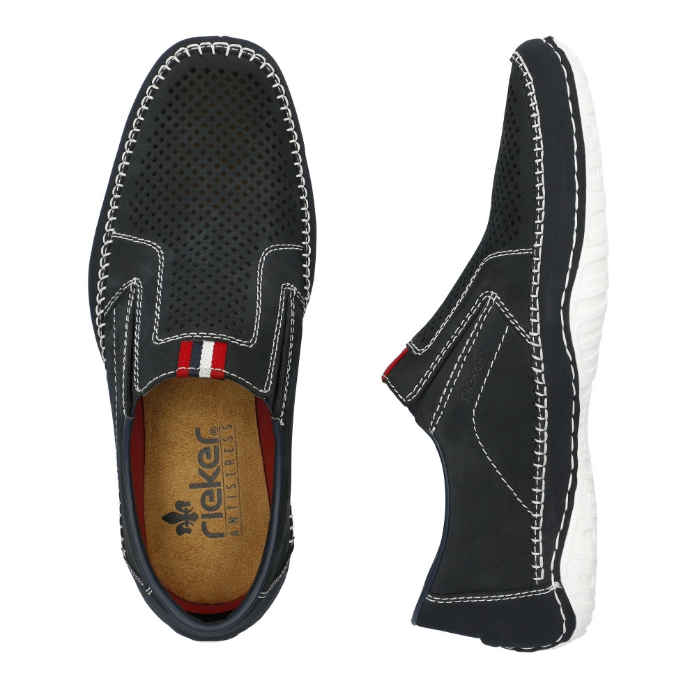 detail Pánské mokasíny RIEKER 06351-14 modrá S4